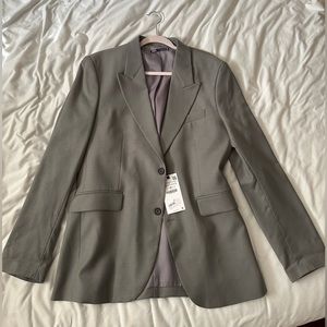 Zara Blazer- gray/olive